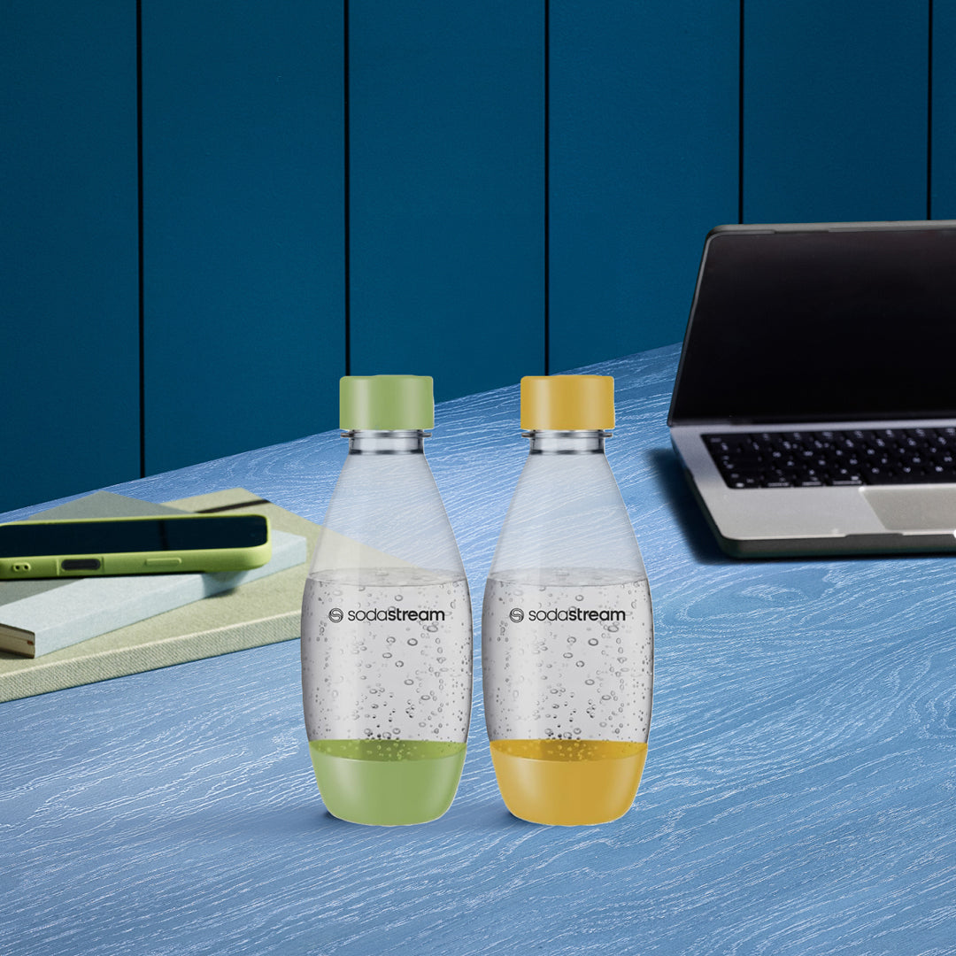SodaStream Kleine Kunststoffflasche FUSE grün/orange 0,5L, 2er-Pack – SodaStream Deutschland