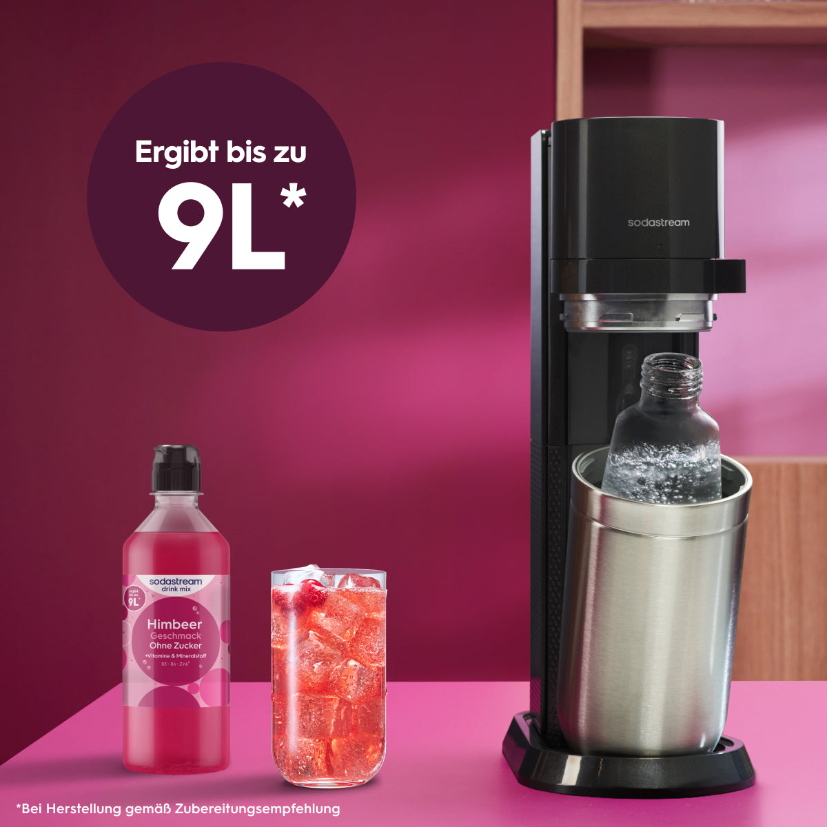 Sodastream Himbeer ohne Zucker Sirup drink mix 440 ml – SodaStream Deutschland
