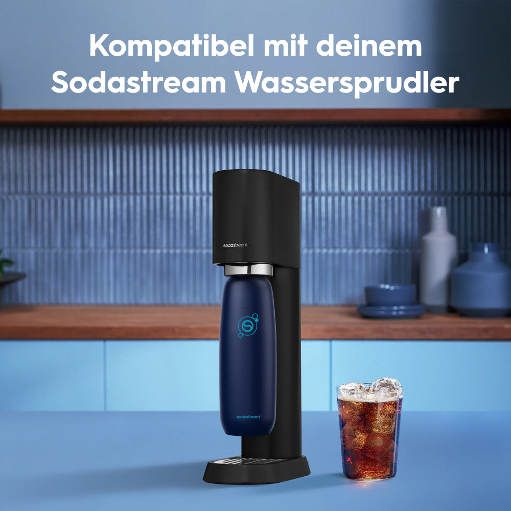 fizz & go Edelstahl Sprudlerflasche (Blueberry) 0,9 L, 1er-Pack – SodaStream Deutschland
