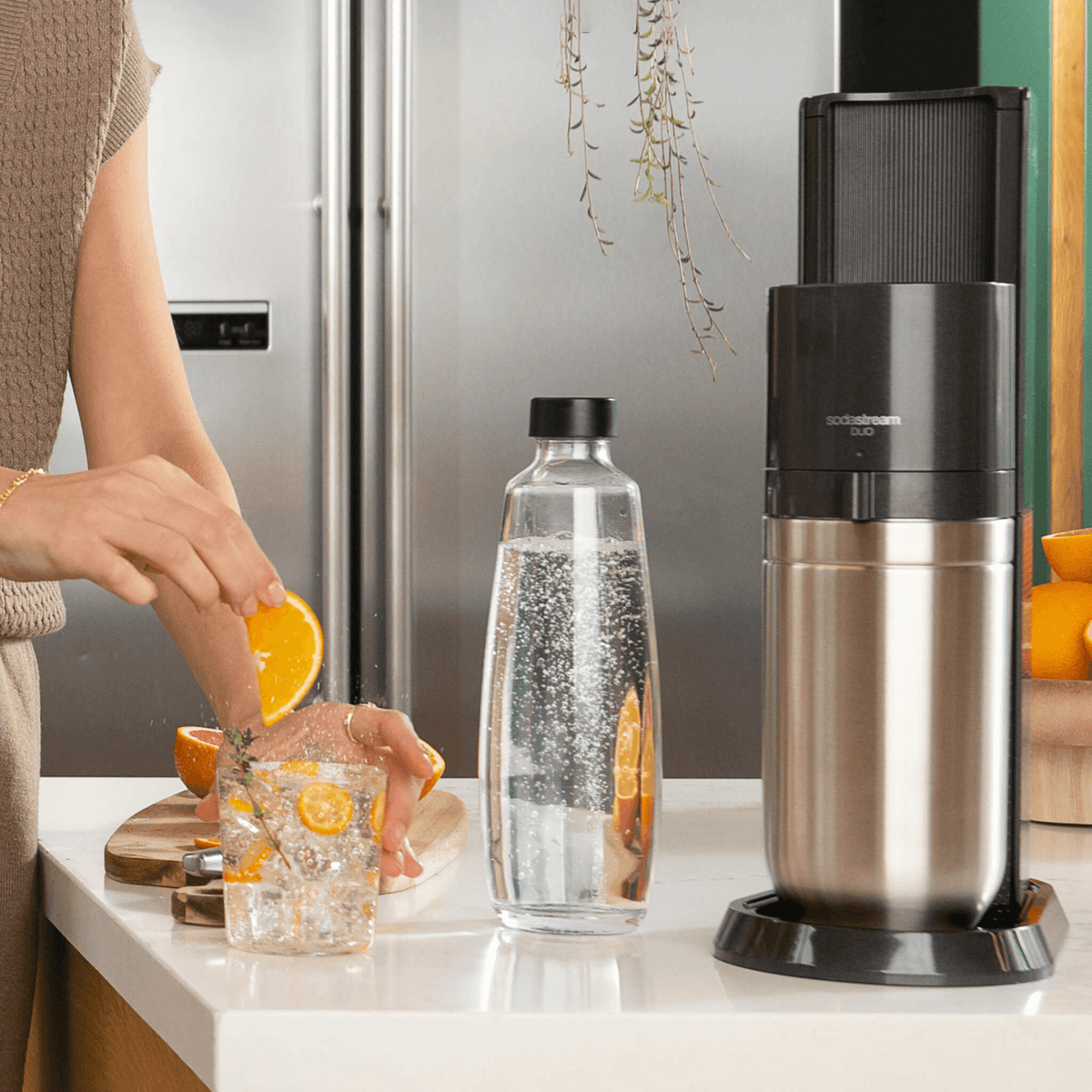 Wassersprudler – glasflaschen mit DUO Schwarz SodaStream Weiß / SodaStream
