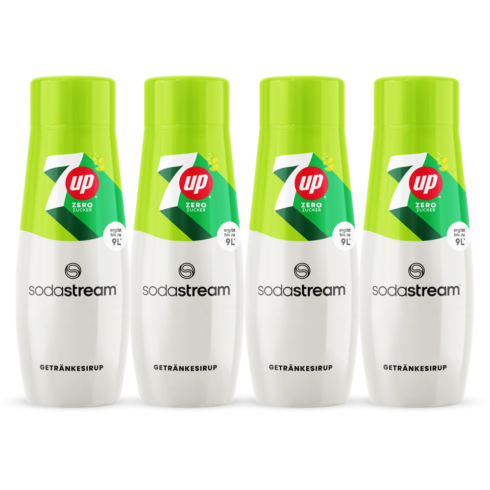 7up Zero Zucker Vorrats-Mix Sirup 440ml, 4er-Pack