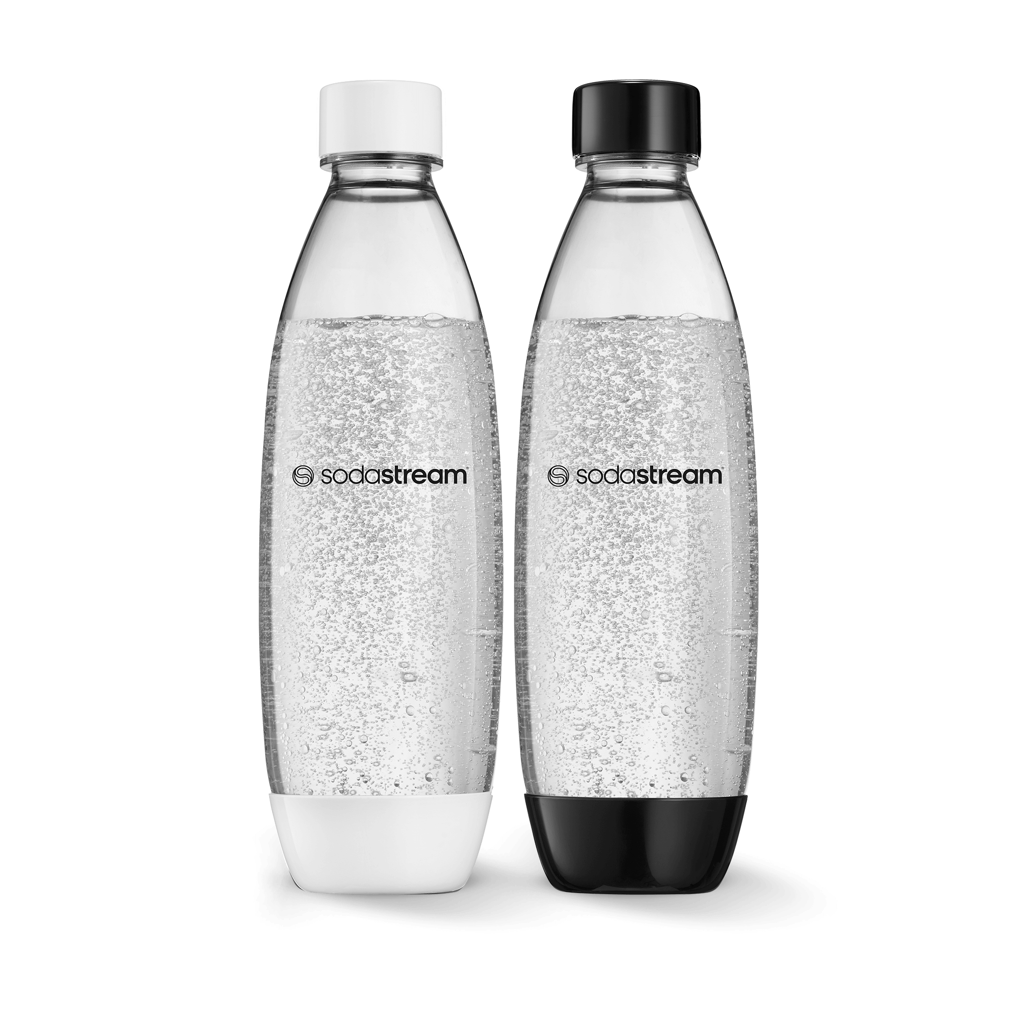 DUO mit SodaStream glasflaschen Weiß – / Wassersprudler Schwarz SodaStream