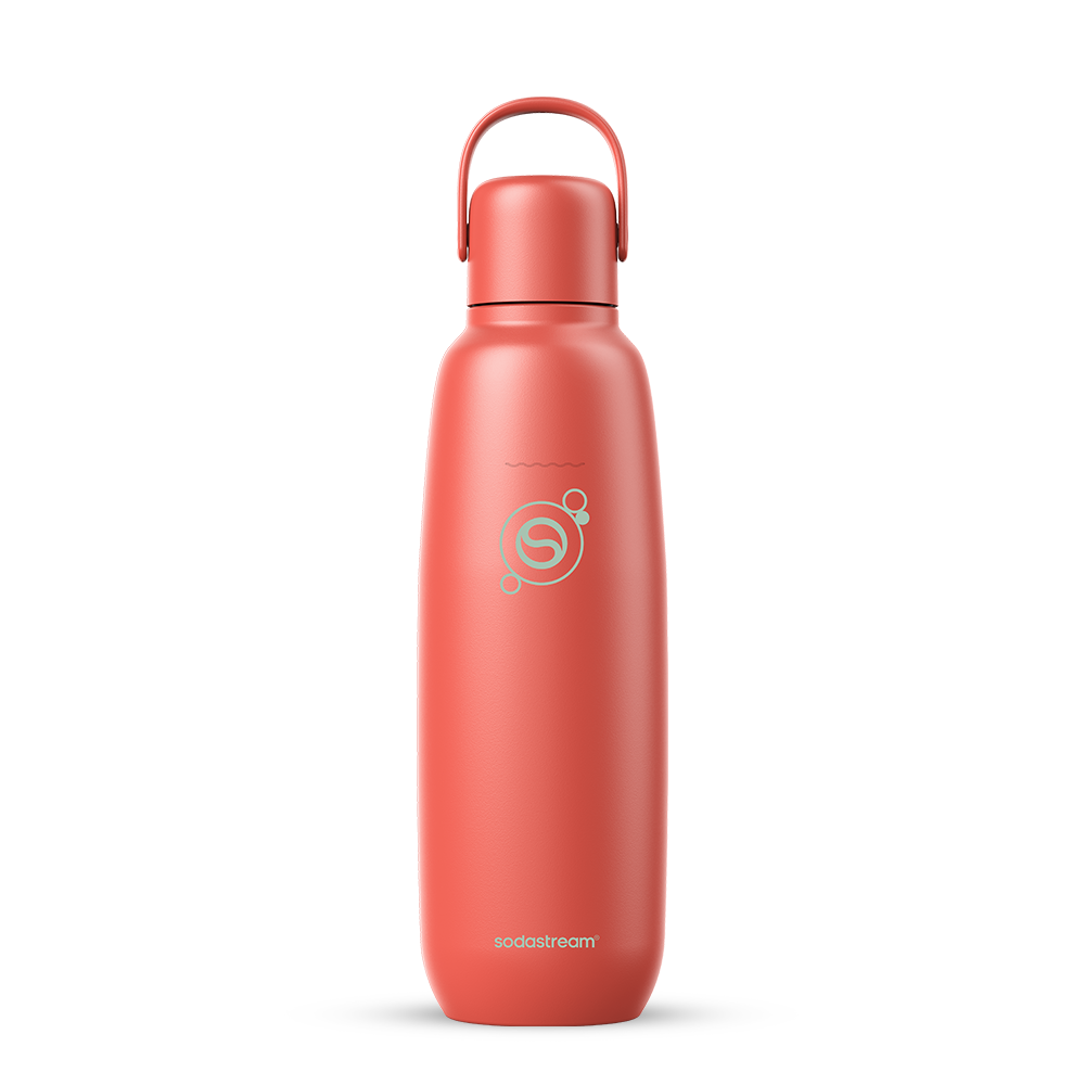 fizz & go Edelstahl Sprudlerflasche (Papaya) 0,9 L, 1er-Pack – SodaStream Deutschland