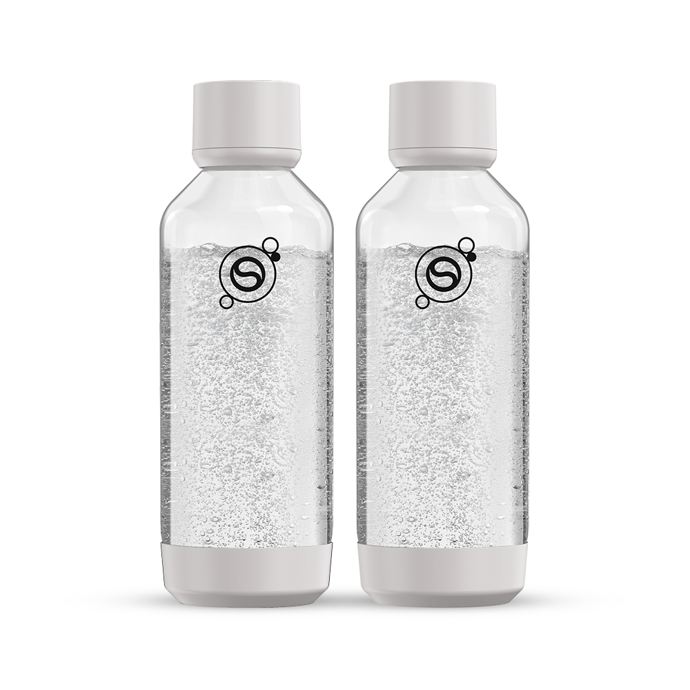 fizz & refresh Kunststoffsprudlerflasche sand 1L, 2er-Pack – 1