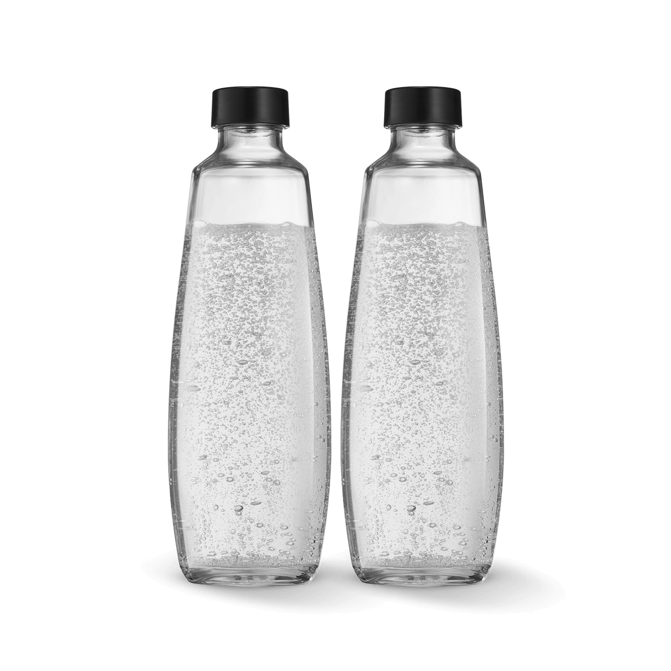 Spülmaschinenfeste Glasflasche 1L, 2er-Pack-Sprudelpack