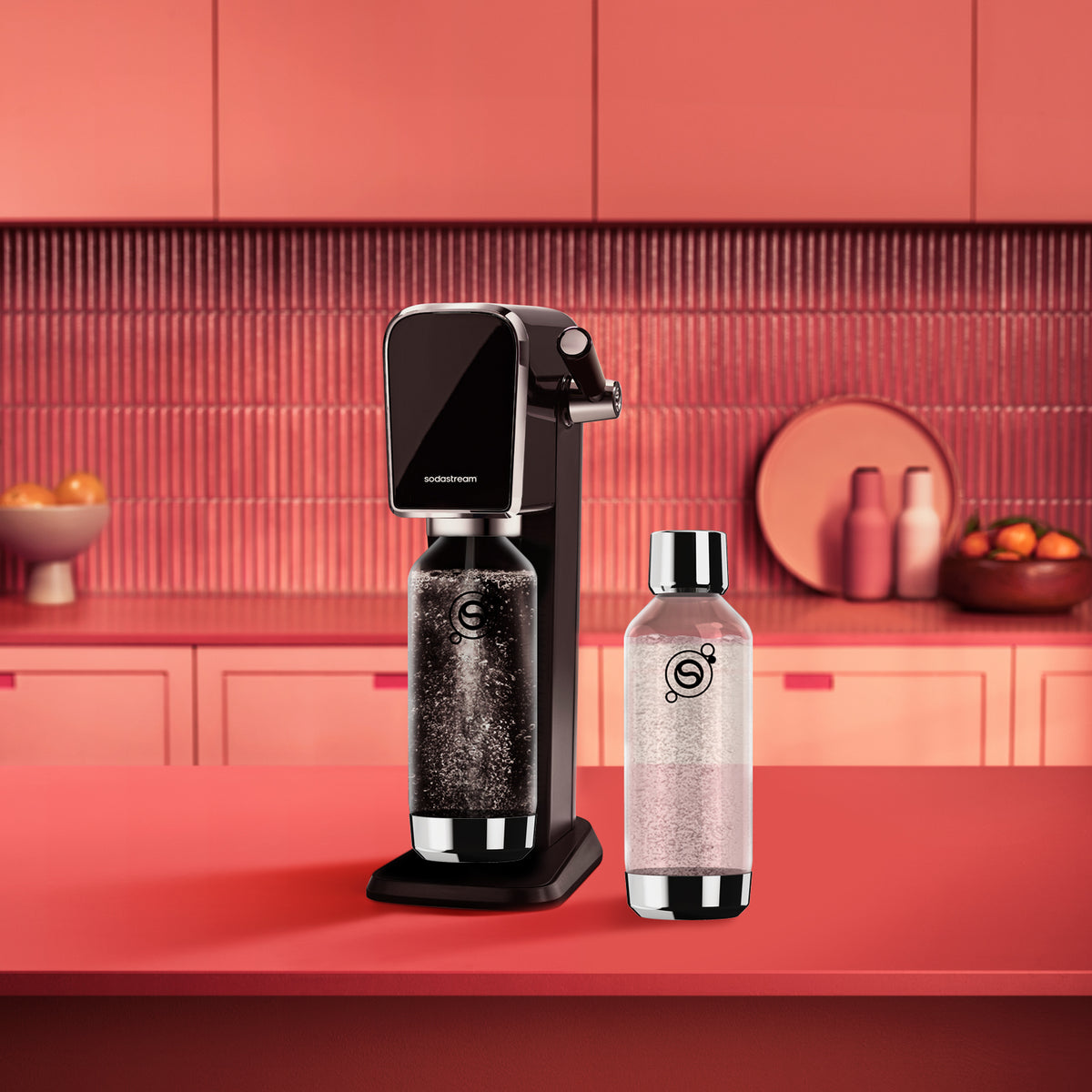 fizz & refresh Kunststoffsprudlerflasche metal 1L