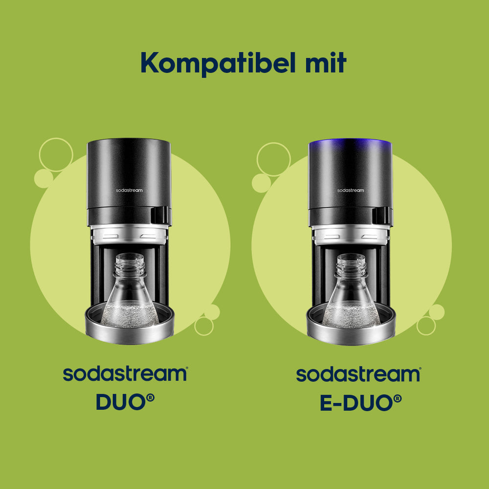 SodaStream Spülmaschinenfeste DUO Glasflasche, 1 L, 2er Pack – SodaStream Deutschland