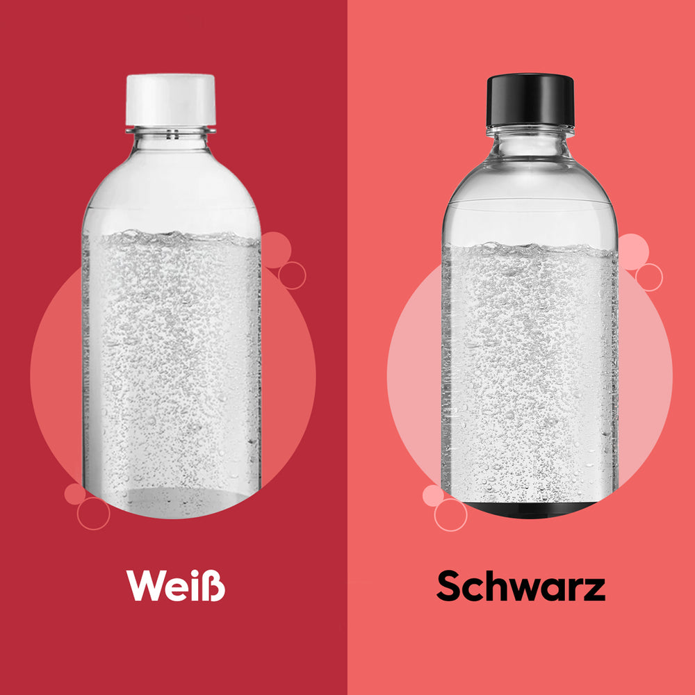 Kunststoffflasche CLASSIC schwarz 1 L, 2er-Pack – 3