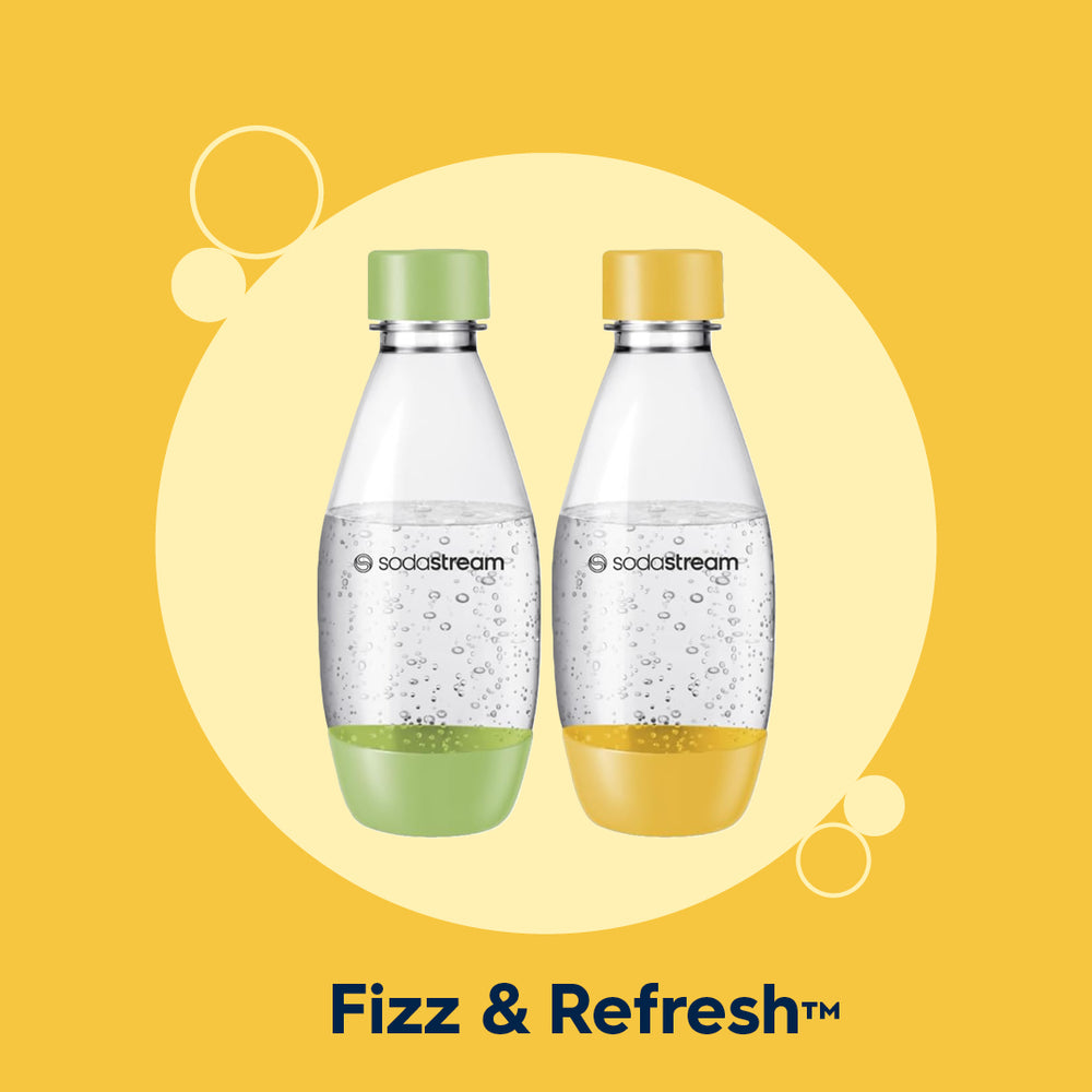 SodaStream Kleine Kunststoffflasche FUSE grün/orange 0,5L, 2er-Pack – SodaStream Deutschland