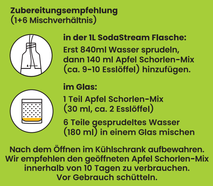 sodastream sirup aufbewahren Apfel Schorlen-Mix 500 ml – SodaStream Deutschland