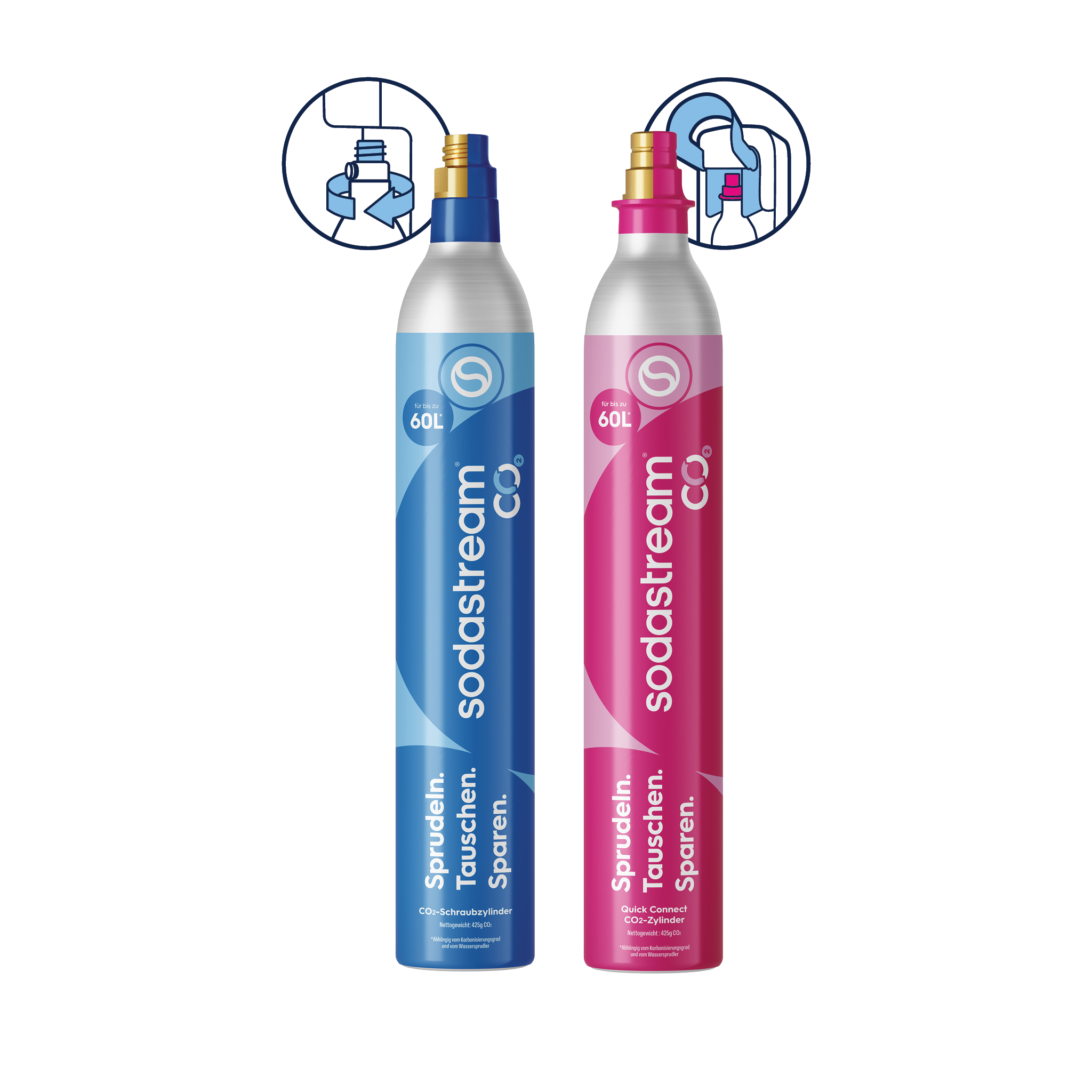 Kaufe dir einen SodaStream CO2-Reservezylinder + Quick Connect Zylinder – SodaStream Deutschland