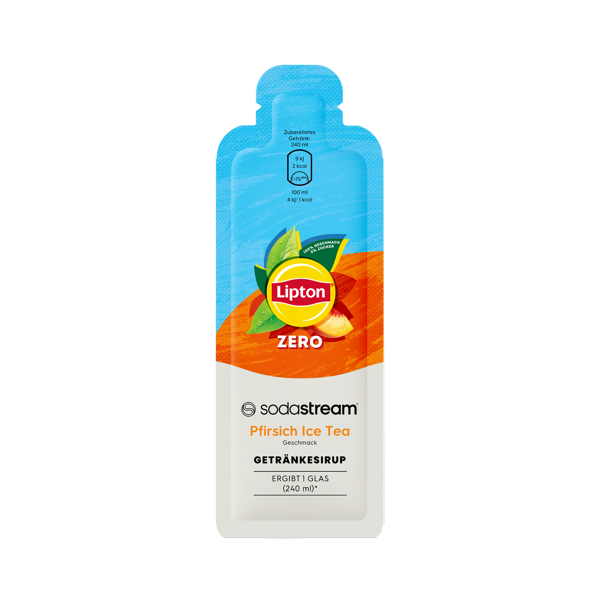 Lipton Pfirsich Zero Zucker Sirup 12ml Sachet sodastream