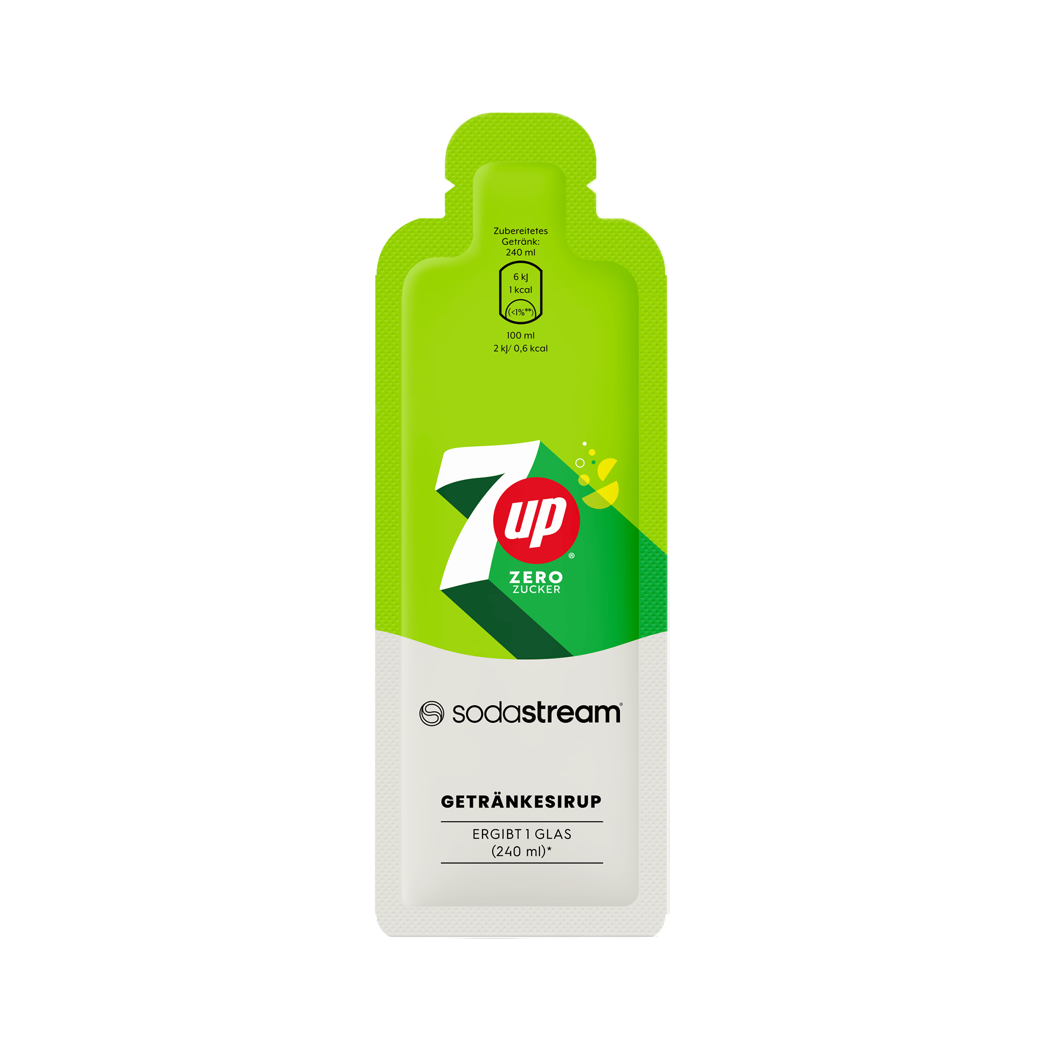 7up Zero Zucker Sirup 12ml Sachet sodastream