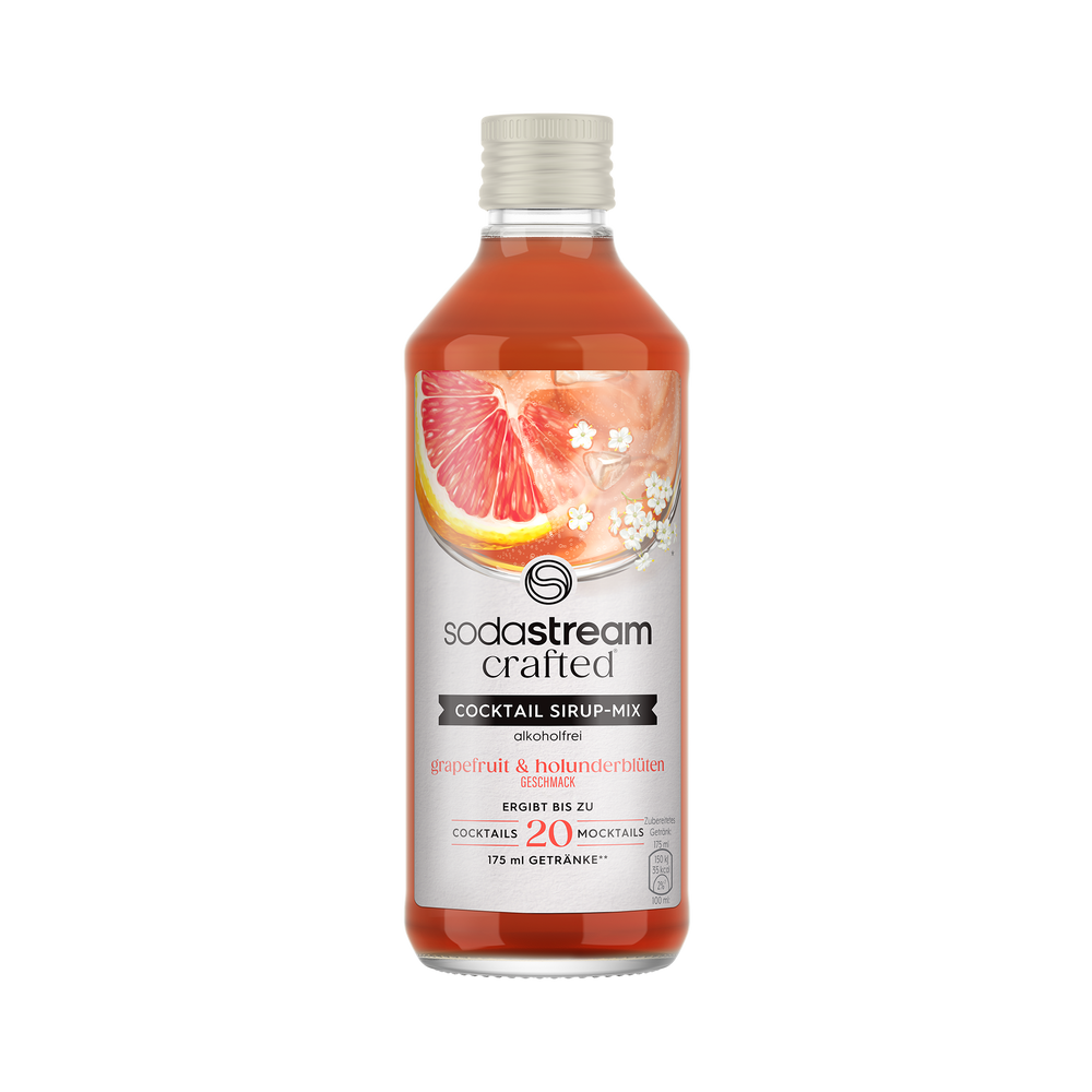 sodastream sirup aufbewahren Crafted Cocktail drink mix Grapefruit & Holunderblüte (alkoholfrei) 33 – SodaStream Deutschland