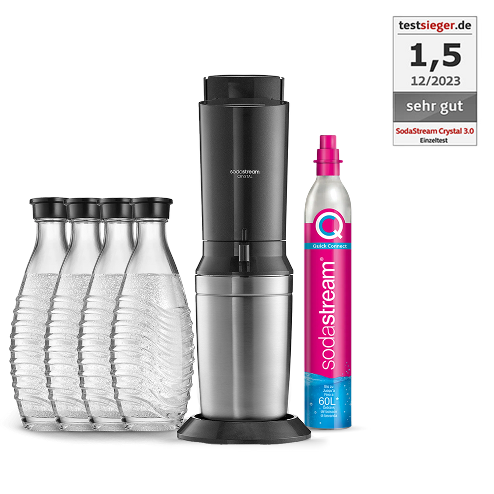 Welche Flaschen Passen In Den Sodastream Crystal SodaStream CRYSTAL 3.0 Wassersprudler + Quick Connect-Zylinder