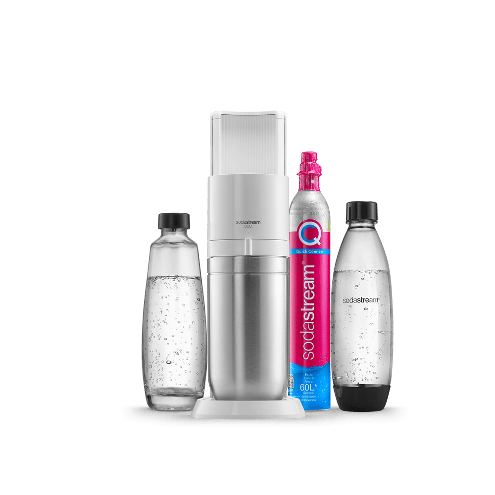 Weiß / SodaStream – Schwarz SodaStream Wassersprudler DUO glasflaschen mit