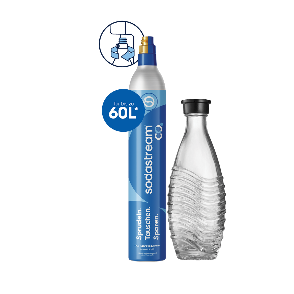 Reservezylinder + 1 Glaskaraffe