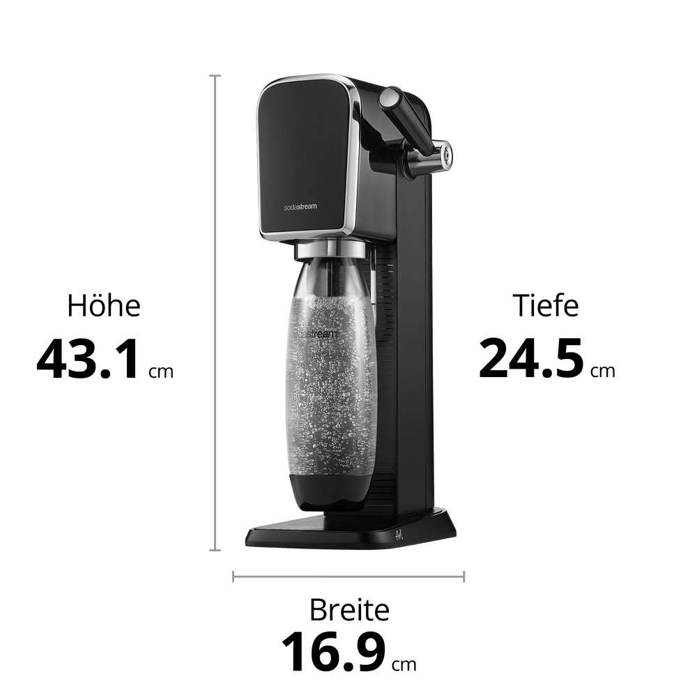 SodaStream Terra Schwarz wassersprudler Maße und Größe