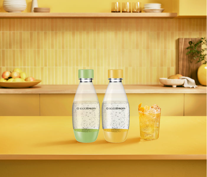 SodaStream Kleine Kunststoffflasche FUSE grün/orange 0,5L, 2er-Pack – SodaStream Deutschland