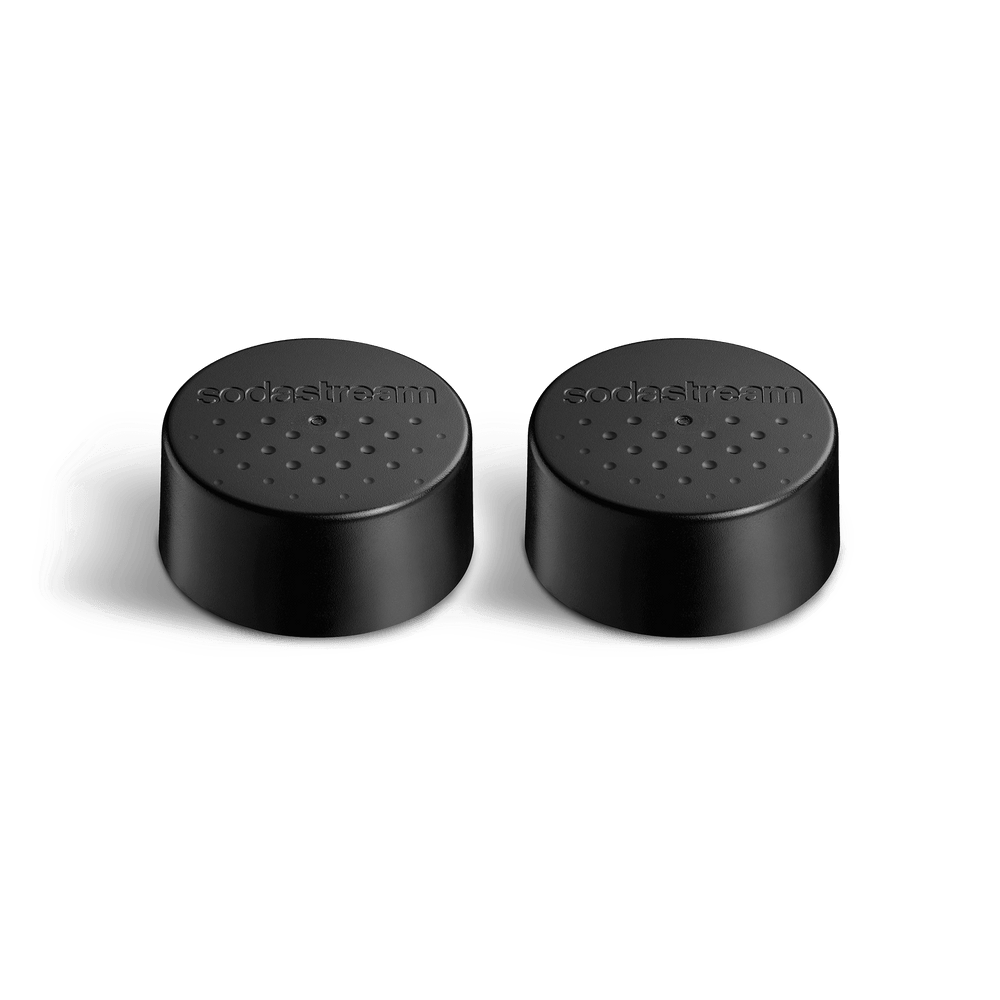 sodastream Deckel schwarz für Glasflasche 1L, 2er-Pack