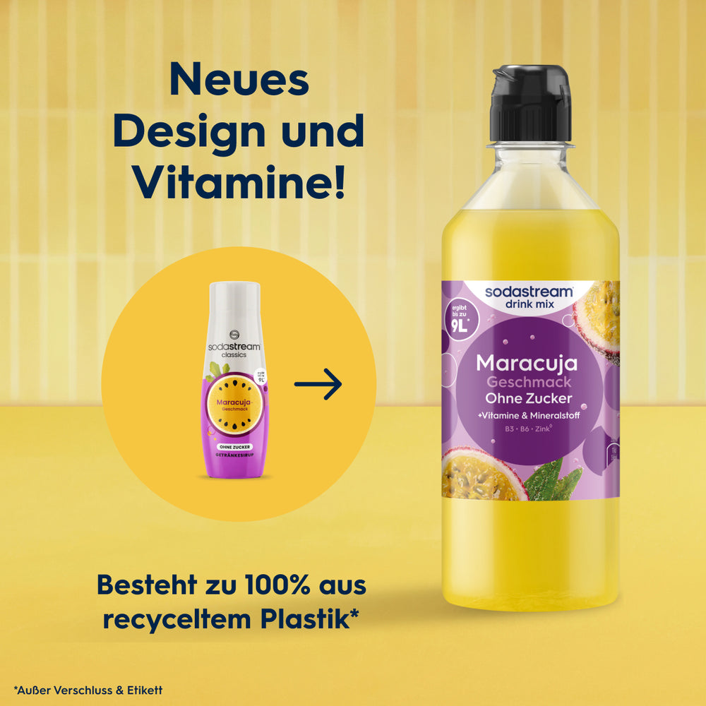 Sodastream Maracuja ohne Zucker Sirup drink mix 440 ml – SodaStream Deutschland