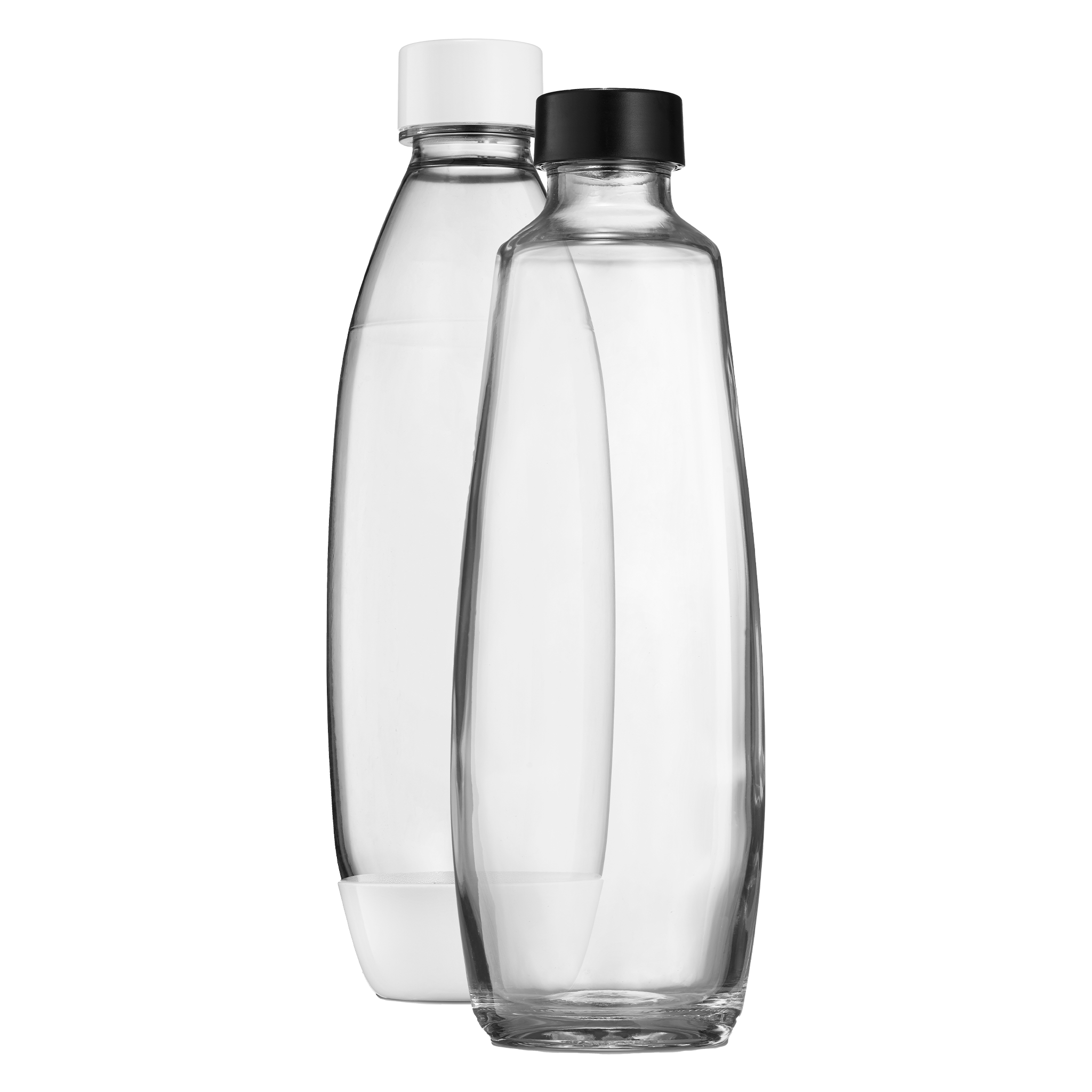 1 L Glas- und 1 L Kunststoffflasche sodastream