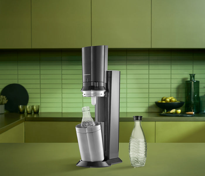 Spülmaschinenfeste Glasflasche 1L, 2er-Pack