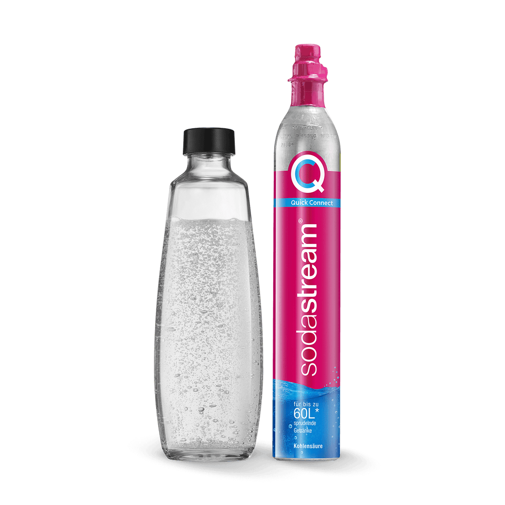 Quick Connect Reservezylinder + 1 Glasflasche