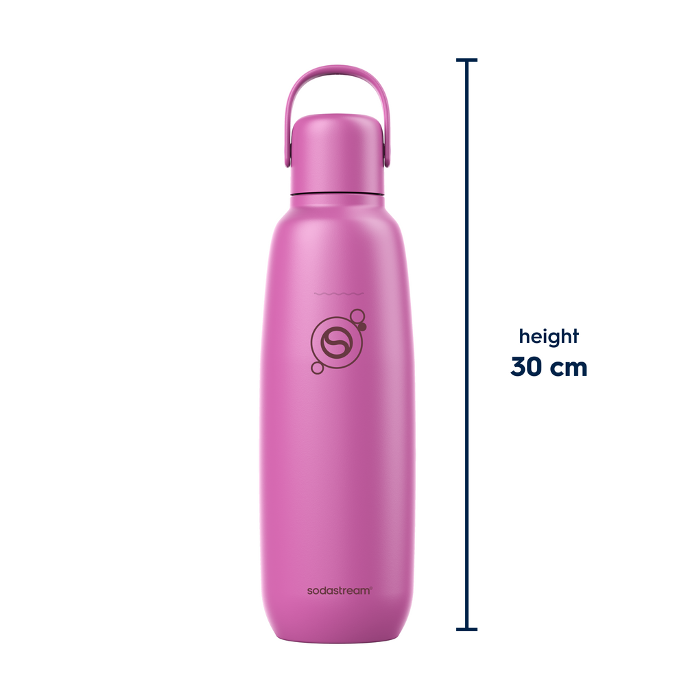 fizz & go Edelstahl Sprudlerflasche (Guava) 0,9 L, 1er-Pack – SodaStream Deutschland