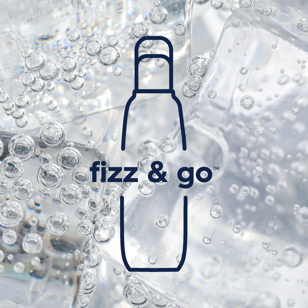 Fizz Ice fizz & go Edelstahl Sprudlerflasche (Ice) 0,9 L, 1er-Pack – SodaStream ...