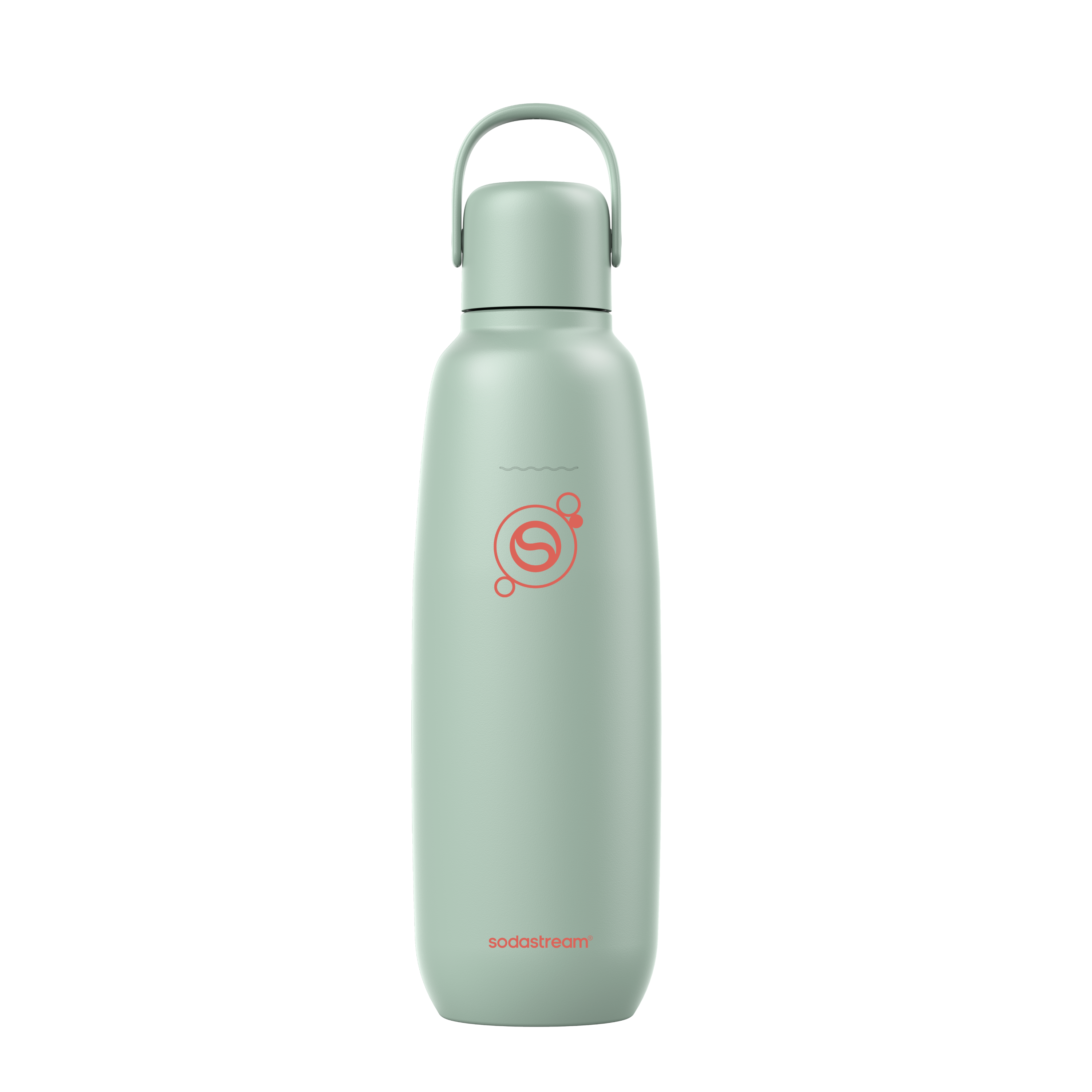fizz & go Edelstahl Sprudlerflasche (Mint) 0,9 L, 1er-Pack sodastream