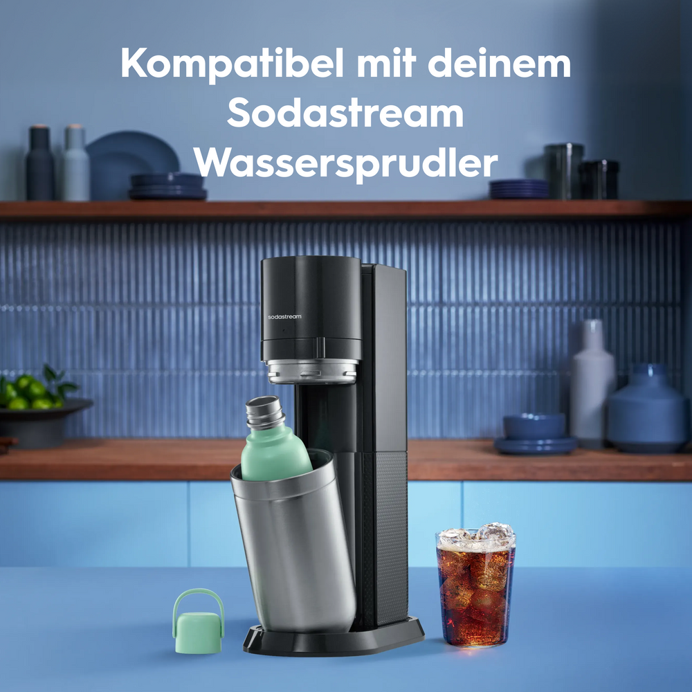 Spülmaschinengeeignete Metallflasche Fizz&go COOL (Mint) 0,9L – SodaStream Deutschland