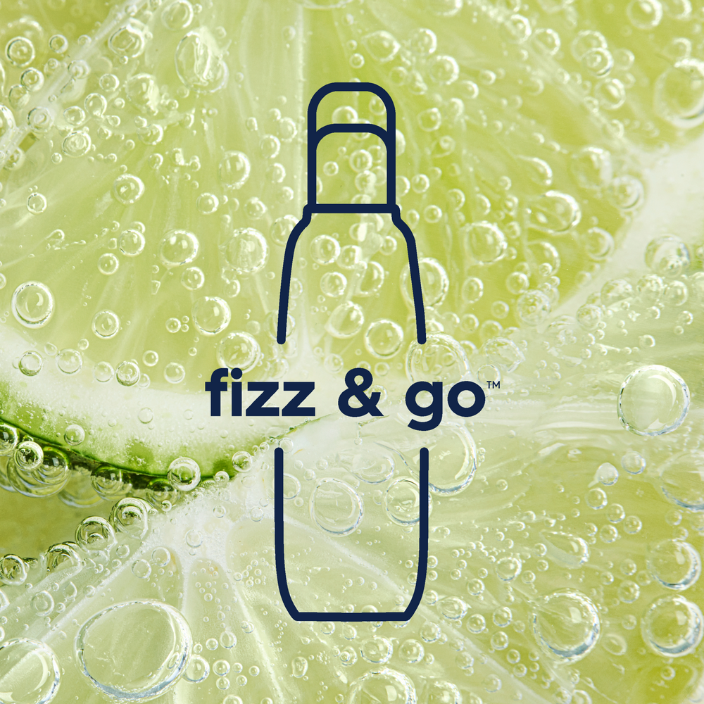 fizz & go Edelstahl Sprudlerflasche (Mint) 0,9 L, 1er-Pack – 9
