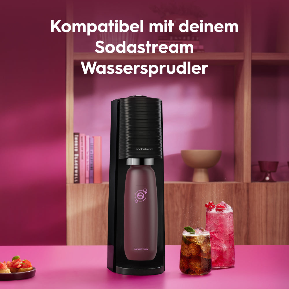 Fizz&go Edelstahl Sprudlerflasche (Pomegranate) 0,9 L, 1er-Pack