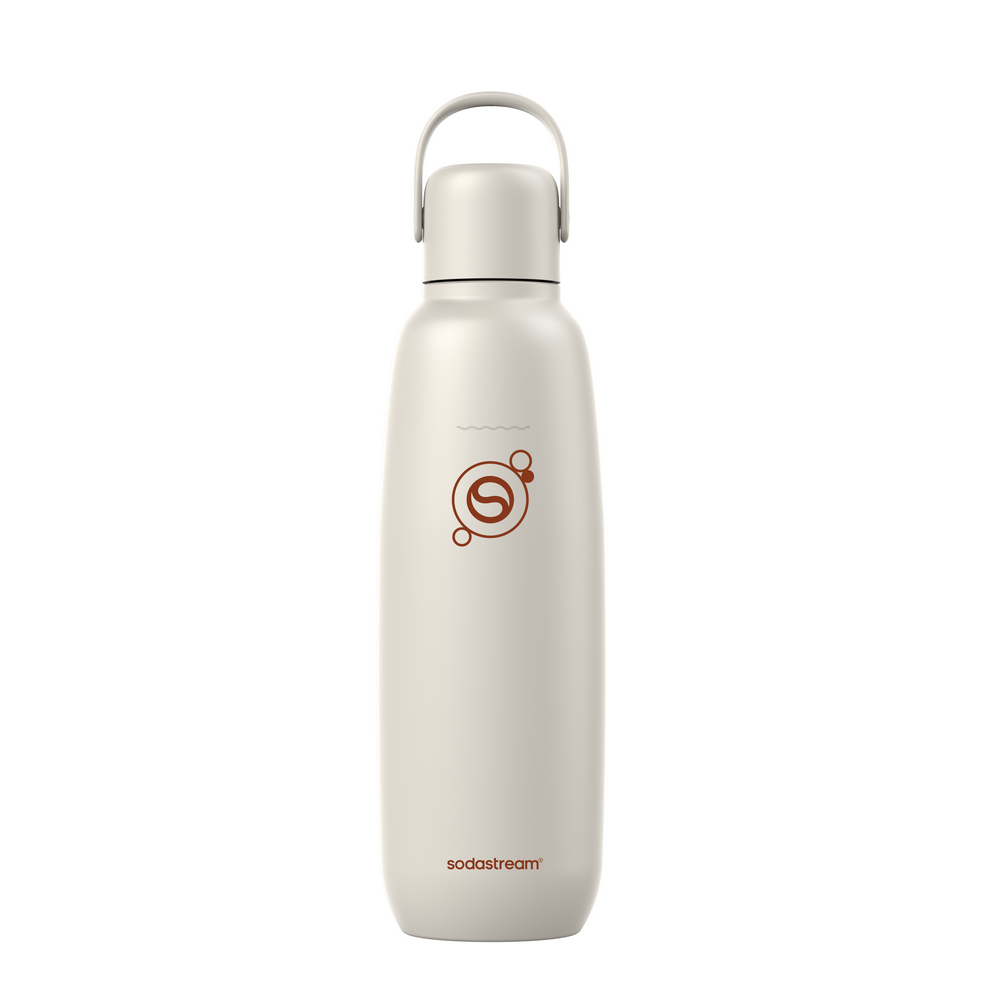 Spülmaschinengeeignete Metallflasche Fizz & Go COOL (Sand) 0,9L – SodaStream Deutschland