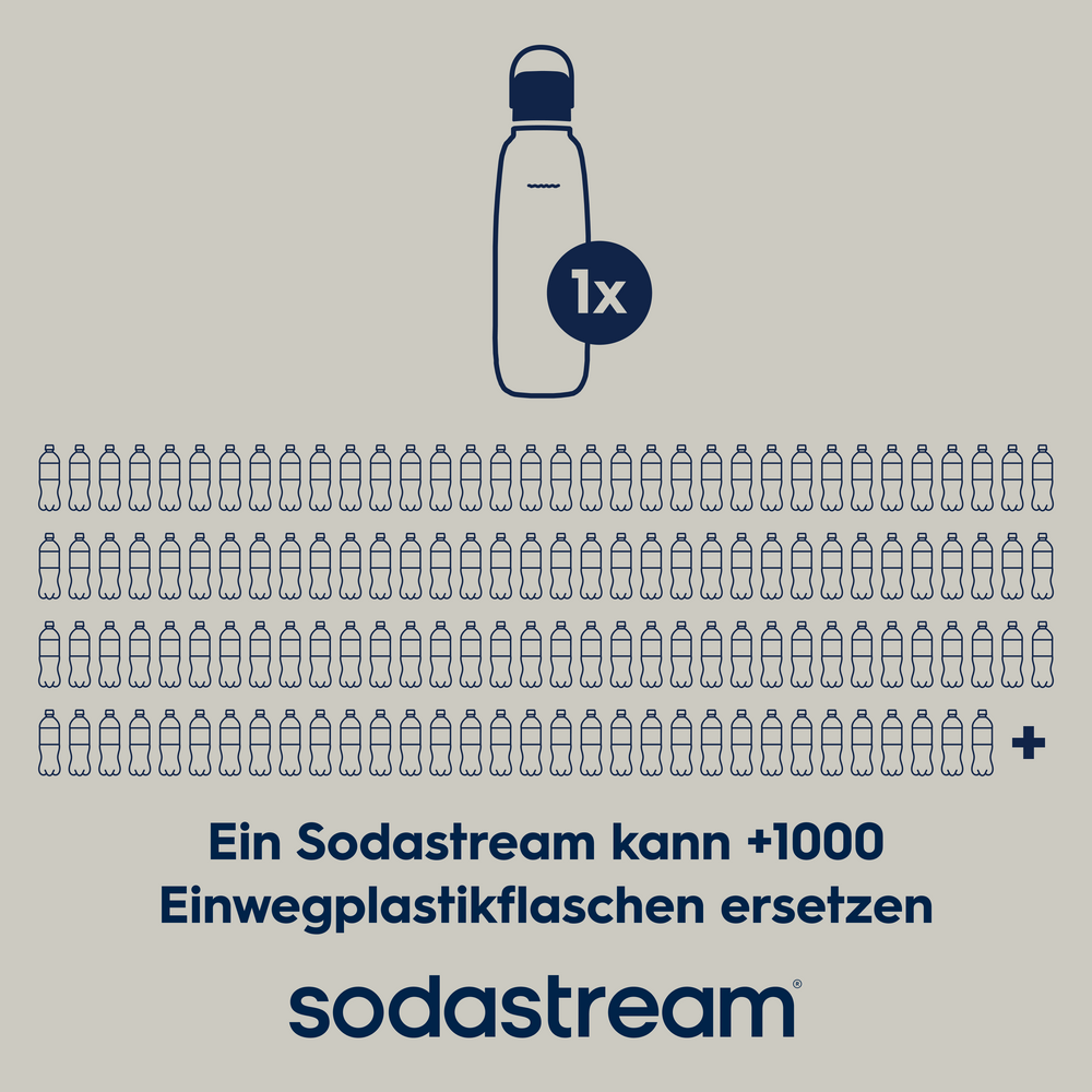 fizz & go Edelstahl Sprudlerflasche (Sand) 0,9 L, 1er-Pack – 4