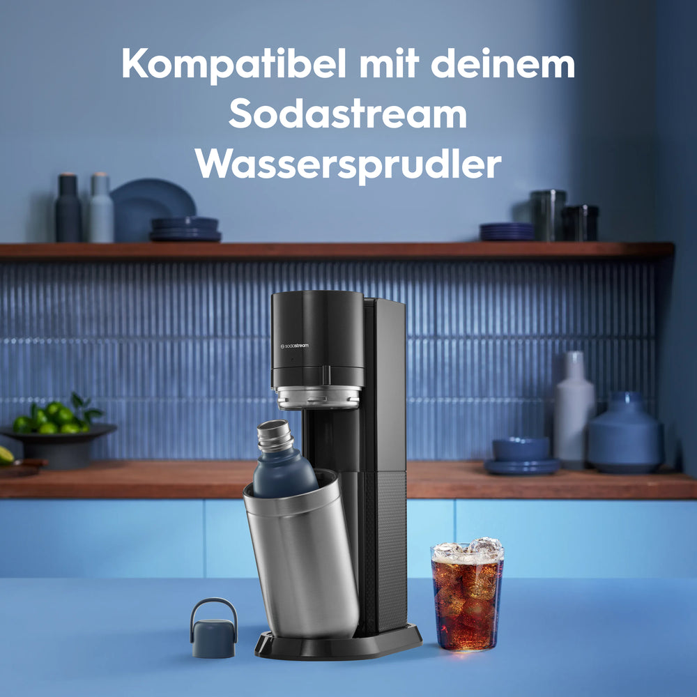 fizz & go Edelstahl Sprudlerflasche (Storm) 0,9 L, 1er-Pack – 3
