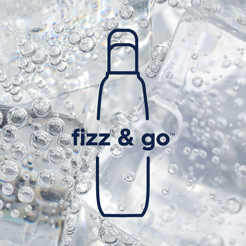 fizz & go Edelstahl Sprudlerflasche (Storm) 0,9 L, 1er-Pack – 9