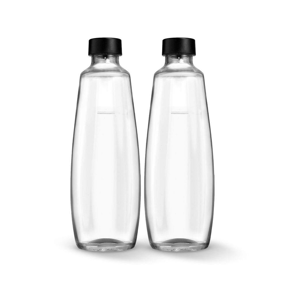 SodaStream Spülmaschinenfeste Glasflasche 1L, 2er-Pack